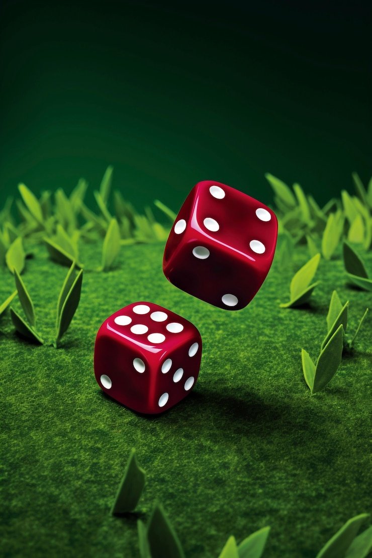 Live dealer studio with three dice in transparent cage, multi-camera view